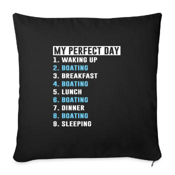 Boat Boat Gift - Sofa pillowcase 17,3'' x 17,3'' (45 x 45 cm) - black - Front