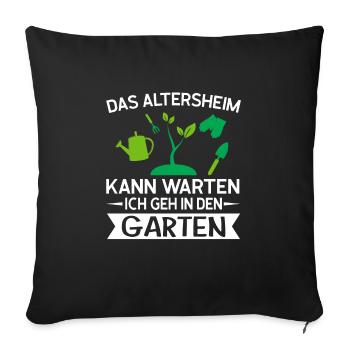 Gartenarbeit Gärtner Gartenarbeiter Geschenk - Sofakissenbezug 45 x 45 cm - Schwarz - Vorne