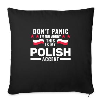 Polish Roots Poland Polish Flag Gift - Sofa pillowcase 17,3'' x 17,3'' (45 x 45 cm) - black - Front