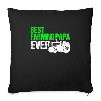 Tractor Grandfather Papa Farming Gift - Sofa pillowcase 17,3'' x 17,3'' (45 x 45 cm) - black - Front