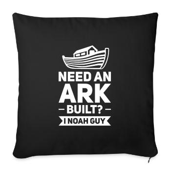 Noah's Ark Noah's Ark Gift - Sofa pillowcase 17,3'' x 17,3'' (45 x 45 cm) - black - Front