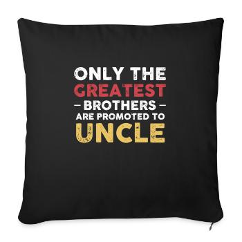 Uncle Uncle Gift - Sofa pillowcase 17,3'' x 17,3'' (45 x 45 cm) - black - Front
