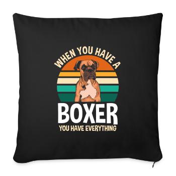 Boxer Boxer Gift - Sofa pillowcase 17,3'' x 17,3'' (45 x 45 cm) - black - Front