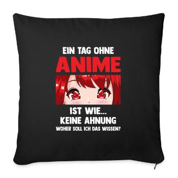 Anime Anime Geschenk - Sofakissenbezug 45 x 45 cm - Schwarz - Vorne