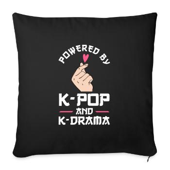 K-Pop & K-Drama K-Pop & K-Drama Coréen - Housse de coussin décorative 45 x 45 cm - noir - Devant