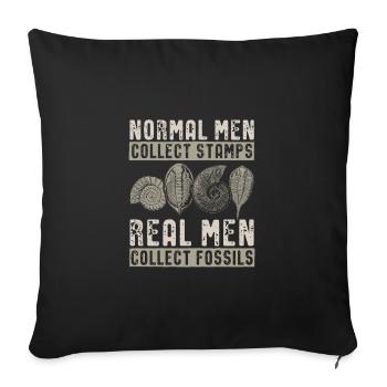 Fossiles - Housse de coussin décorative 45 x 45 cm - noir - Devant
