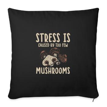 Mushroomer - Sofa pillowcase 17,3'' x 17,3'' (45 x 45 cm) - black - Front