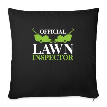 Tondeuse à gazon Cadeau de tonte de pelouse - Housse de coussin décorative 45 x 45 cm - noir - Devant