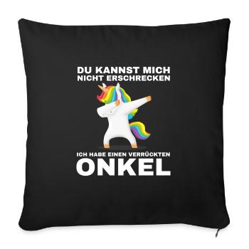 Nichte Onkel Nichten Geschenk - Sofakissenbezug 45 x 45 cm - Schwarz - Vorne