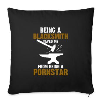 Blacksmith Blacksmith Gift - Sofa pillowcase 17,3'' x 17,3'' (45 x 45 cm) - black - Front