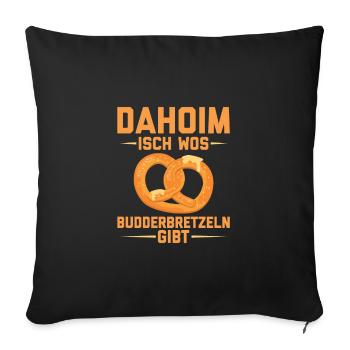Butterbrezel - Sofakissenbezug 45 x 45 cm - Schwarz - Vorne