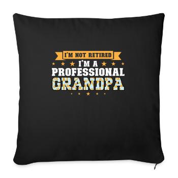 Grand-père Grand-père Grand-père Cadeau - Housse de coussin décorative 45 x 45 cm - noir - Devant