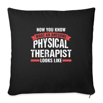Physiotherapist Physiotherapist Job Gift - Sofa pillowcase 17,3'' x 17,3'' (45 x 45 cm) - black - Front