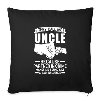 Onkel Onkel Familiengeschenk - Sofakissenbezug 45 x 45 cm - Schwarz - Vorne