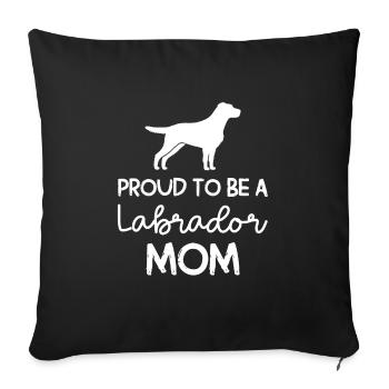 Labrador Mama Labrador Mama Gift - Sofa pillowcase 17,3'' x 17,3'' (45 x 45 cm) - black - Front