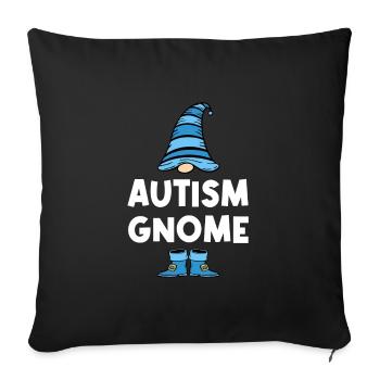 Autisme Autiste Autisme Awereness Cadeau - Housse de coussin décorative 45 x 45 cm - noir - Devant