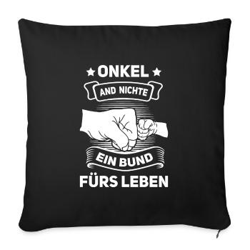 Onkel Niche Onkels Geschenk - Sofakissenbezug 45 x 45 cm - Schwarz - Vorne