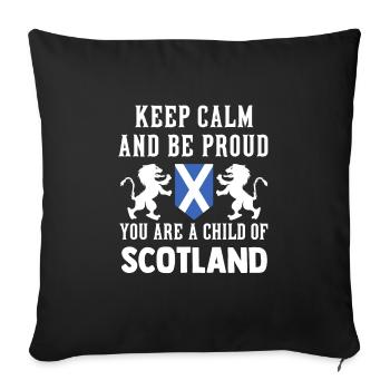 Ecosse Ecosse Cadeau - Housse de coussin décorative 45 x 45 cm - noir - Devant