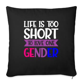 Bisexuelle Bisexuelle Flagge LGBT - Sofakissenbezug 45 x 45 cm - Schwarz - Vorne