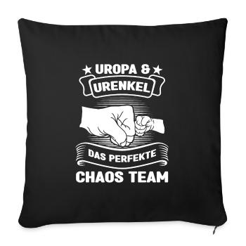 Uropa Urenkel Urgroßvater Geschenk - Sofakissenbezug 45 x 45 cm - Schwarz - Vorne