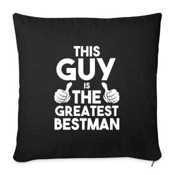 Best man Best man Gift - Sofa pillowcase 17,3'' x 17,3'' (45 x 45 cm) - black - Front