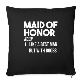 Best man Best man Gift - Sofa pillowcase 17,3'' x 17,3'' (45 x 45 cm) - black - Front