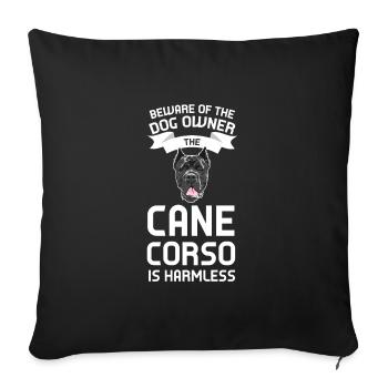 Cane Corso Cane Corso Geschenk - Sofakissenbezug 45 x 45 cm - Schwarz - Vorne