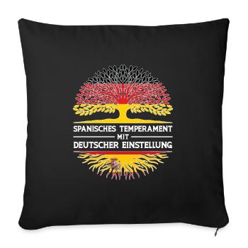 Deutscher Spanier Deutsch Geschenk - Sofakissenbezug 45 x 45 cm - Schwarz - Vorne