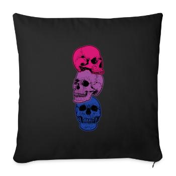 Bisexueller Schädel Bisexueller Schädel - Sofakissenbezug 45 x 45 cm - Schwarz - Vorne