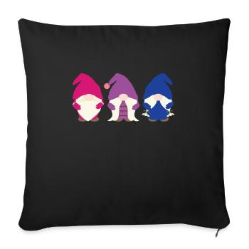 Bisexuell Gnome Bisexuell Gnome Geschenk - Sofakissenbezug 45 x 45 cm - Schwarz - Vorne