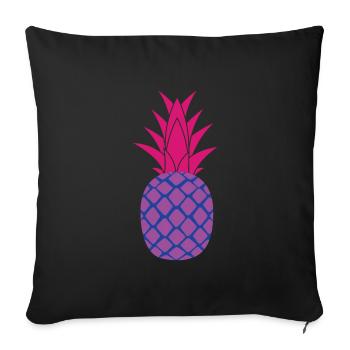 Bisexuell Ananas Bisexuell Ananas - Sofakissenbezug 45 x 45 cm - Schwarz - Vorne