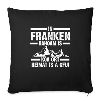 Franken Berge Frankenland Geschenk - Sofakissenbezug 45 x 45 cm - Schwarz - Vorne