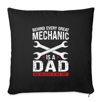 Mechanic Father Son Mechanic Father Family - Sofa pillowcase 17,3'' x 17,3'' (45 x 45 cm) - black - Front