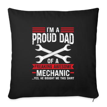 Mechaniker Vater Sohn Mechaniker Vater Familie - Sofakissenbezug 45 x 45 cm - Schwarz - Vorne