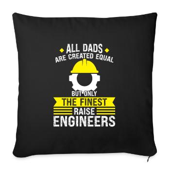Ingénieur Père Fils Ingénieur Père Famille - Housse de coussin décorative 45 x 45 cm - noir - Devant