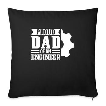 Ingénieur Père Ingénieur Père Famille Cadeau - Housse de coussin décorative 45 x 45 cm - noir - Devant