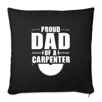 Zimmermann Papa Zimmermann Père Cadeau de famille - Housse de coussin décorative 45 x 45 cm - noir - Devant