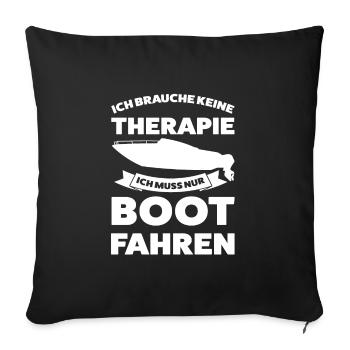 Boot Segeln Segler Geschenk - Sofakissenbezug 45 x 45 cm - Schwarz - Vorne