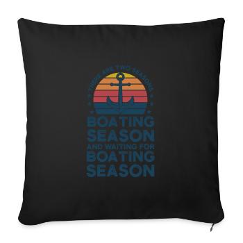 Captain Captains Boating Gift - Sofa pillowcase 17,3'' x 17,3'' (45 x 45 cm) - black - Front