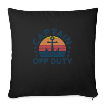 Captain Captains Boating Gift - Sofa pillowcase 17,3'' x 17,3'' (45 x 45 cm) - black - Front