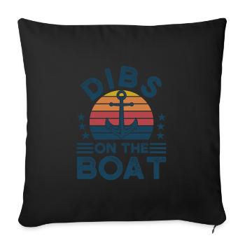 Kapitän Kapitäne Bootfahren Geschenk - Sofakissenbezug 45 x 45 cm - Schwarz - Vorne