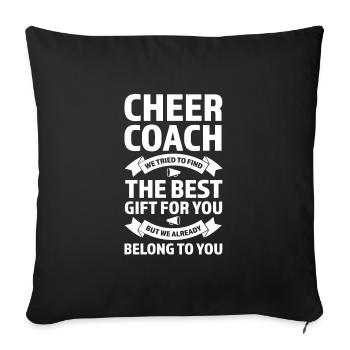 coach cheer sport cheer coach gift - Sofa pillowcase 17,3'' x 17,3'' (45 x 45 cm) - black - Front