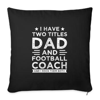 Coach Football Coach Football Game Gift - Sofa pillowcase 17,3'' x 17,3'' (45 x 45 cm) - black - Front