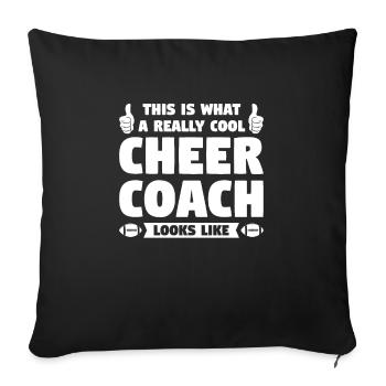 coach cheer sport cheer coach gift - Sofa pillowcase 17,3'' x 17,3'' (45 x 45 cm) - black - Front