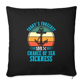 Captain Boat Captains Cadeau - Housse de coussin décorative 45 x 45 cm - noir - Devant