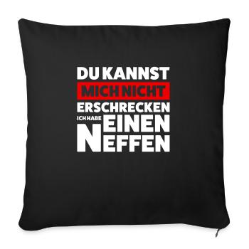 Onkel Neffe Neffen Geschenk - Sofakissenbezug 45 x 45 cm - Schwarz - Vorne
