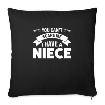 Uncle Niece Uncle Niece Gift - Sofa pillowcase 17,3'' x 17,3'' (45 x 45 cm) - black - Front