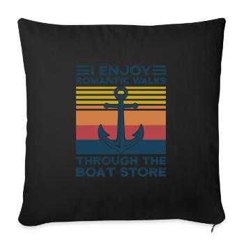 Captain Captains Boating Gift - Sofa pillowcase 17,3'' x 17,3'' (45 x 45 cm) - black - Front