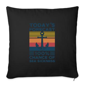 Captain Captains Boating Gift - Sofa pillowcase 17,3'' x 17,3'' (45 x 45 cm) - black - Front