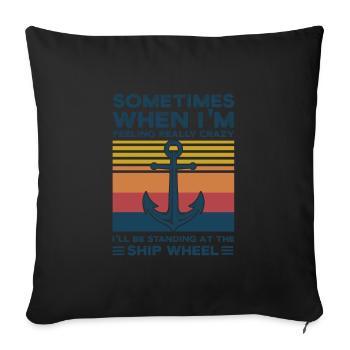 Captain Captains Boating Gift - Sofa pillowcase 17,3'' x 17,3'' (45 x 45 cm) - black - Front